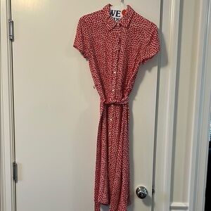 Red Patterned Women's Dress